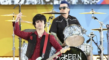 Billie Joe Armstrong e Tre Cool do Green Day (Foto:Greg Allen/Invision/AP)