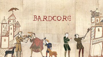 Montagem com a tapeçaria de Bayeux (Historic Tale Construction Kit/Larissa Catharine)