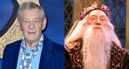 Ian McKellen (Foto: Gareth Cattermole/Getty Images) e Richard Harris como Dumbledore (Foto: Divulgação)