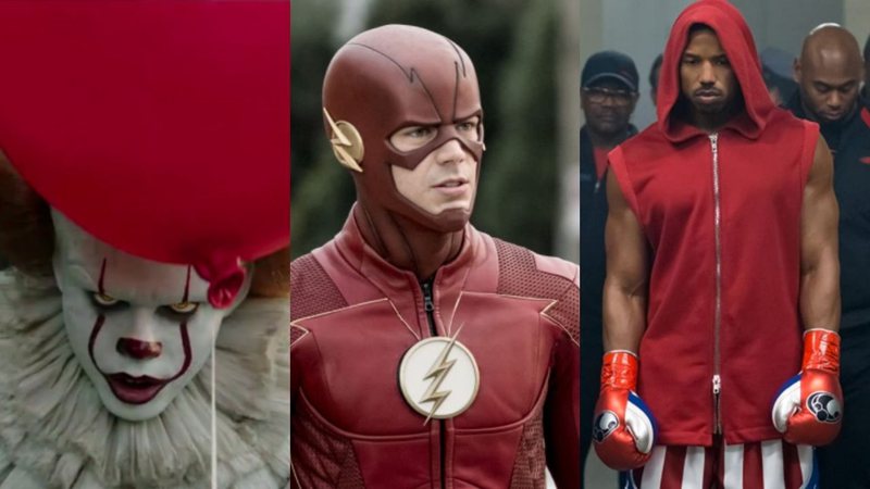 It: A Coisa, The Flash e Creed (Foto: Reprodução/Youtube | Foto 2: Reprodução/IMDb | Foto 3: Reprodução/IMDb)