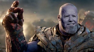 Joe Biden como Thanos em meme (Foto: Reprodução/Twitter)