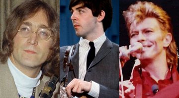 John Lennon (Foto: AP) / Paul McCartney (Foto: Reprodução AP) / David Bowie na Glass Spider Tour (Foto: Elmar J. Lordemann / Wikimedia Commons)
