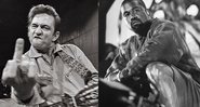 Johnny Cash (Foto: Cortesia de Jim Marshall e Reel Art Press) e Kanye West no Coachella (Foto: Amy Harris/Invision/AP)