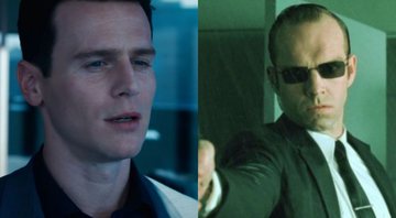 Jonathan Groff e Hugo Weaving como Agente Smith em Matrix (Foto: Divulgação)