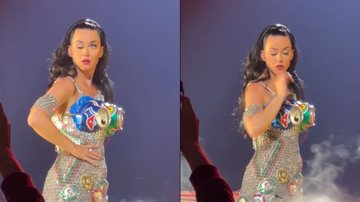 Katy Perry não consegue abrir um olho durante show e preocupa fãs (Foto: reprodução / Twitter)
