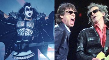 Gene Simmons (Foto: Amy Harris / Invision / AP) | Mick Jagger e Keith Richards, dos Rolling Stones, em 1999 (Foto: AP Images / Elise Amendola)