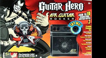O Air Guitar Hero é o primeiro brinquedo para fãs de música lançado em 2008 - Reprodução