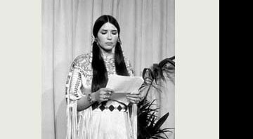 Sacheen Littlefeather defendeu os direitos dos índios na 45ª cerimônia do Oscar - Reprodução