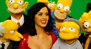 Katy Perry ao lado dos fantoches dos personagens de <i>Os Simpsons</i>; episódio vai ao ar nos EUA em dezembro - Divulgação/Fox