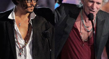 Johnny Depp e Keith Richards atuarão juntos mais uma vez em <i>Pirates of the Caribbean: On Stranger Tides</i> - AP