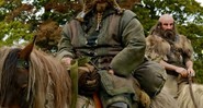 Anões montam em pôneis durante gravação de cena em <i>O Hobbit: Uma Jornada Inesperada</i> - Reprodução