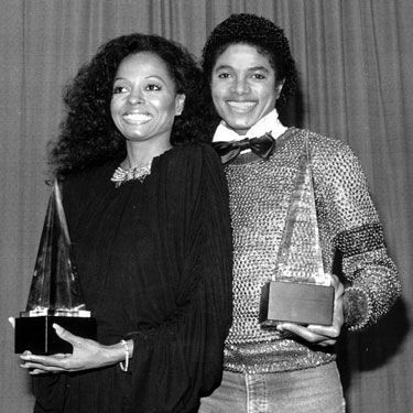 Diana Ross ao lado de Michael Jackson em 1981 - AP