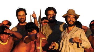 SALVADORES E PROTEGIDOS Miguel, Camargo e Blat na pele dos irmãos Villas-Bôas - BEATRIZ LEFEVRE/ DIVULGAÇÃO