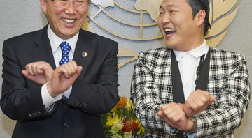 Psy e Ban Ki-moon - AP