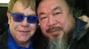 Elton John e Ai Weiwei - Reprodução / Twitter
