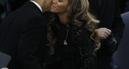 A cantora, junto a seu marido, Jay-Z, participou ativamente da campanha democrata e foi escolhida para se apresentar no evento - AP