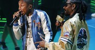 Pharrel Williams e Snoop Dogg no show do All-Star Game da NBA 2014 - Brent Stewart/AP
