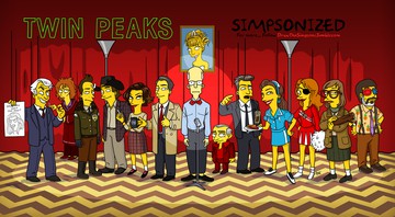 Personagens de <i>Twin Peaks</i> "simpsonizados" por ilustrador belga. - Reprodução/Tumblr oficial