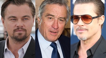 Brad Pitt, Leonardo DiCaprio, Robert De Niro - AP/Montagem