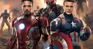 Homem de Ferro (Robert Downey Jr.) e Capitão América (Chris Evans) no pôster do filme <i>Os Vingadores 2: A Era de Ultron</i> - Divulgação