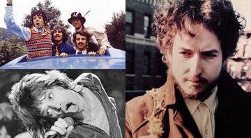 Bob Dylan, Beatles e Rolling Stones - Montagem