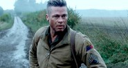 Brad Pitt em cena do filme <i>Corações de Ferro</i> - Reprodução/Vídeo