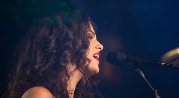 A cantora Céu durante gravação do DVD <i>Céu Ao Vivo</i> - Haroldo Saboia