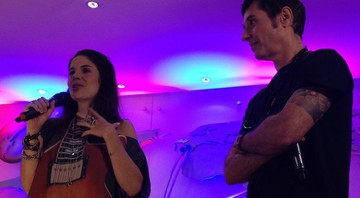 Roberta Medina, vice-presidente do Rock in Rio, e Dinho Ouro Preto - Reprodução/Twitter
