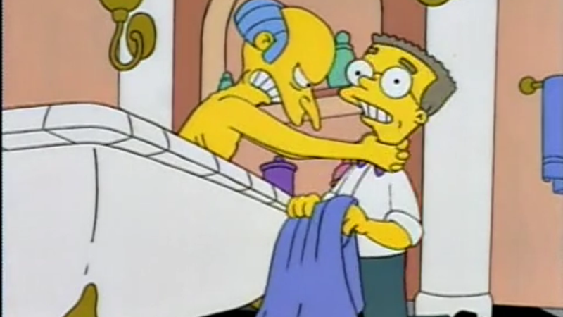 <b>Waylon Smithers</b>
<br><br>
O diabólico Mr. Burns também terá dificuldades para reconhecer as bajulações do braço direito dele, Waylon Smithers, mais um inesquecível personagem eternizado por Shearer.
 - Reprodução