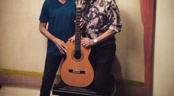Gilberto Gil e Caetano Veloso em anúncio da turnê <i>Dois Amigos, Um Século de Música</i>. - Reprodução/ Instagram