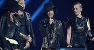 Prince e 3rdEyeGirl no BRIT Awards 2014.  - Jon Furniss/AP
