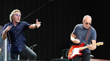 Roger Daltrey e Pete Townshend em show do The Who no Hyde Park, em Londres - AP