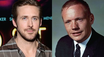 O ator Ryan Gosling e o austronauta Neil Armstrong - Joel Ryan/Ed Kolenovsky/AP