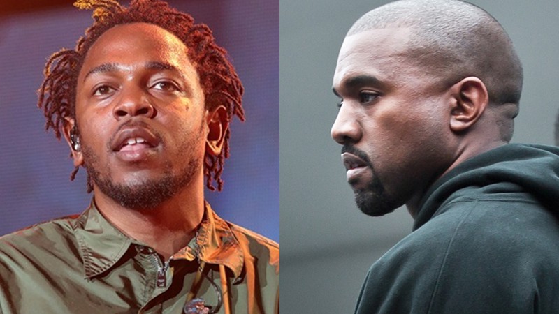 Os rappers Kendrick Lamar e Kanye West - AP