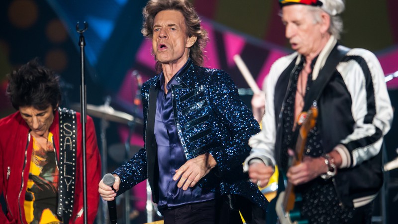 Mick Jagger à frente dos Rolling Stones durante show no estádio Beira Rio, em Porto Alegre, em 2016 - Duda Bairros/Divulgação