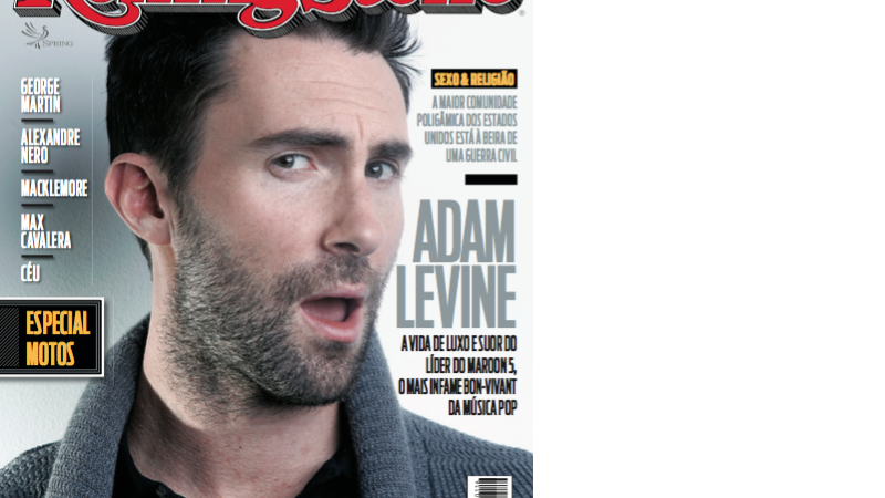 Adam Levine estampa a capa da edição 116 (abril/2016) da <i>Rolling Stone Brasil</i> - Divulgação