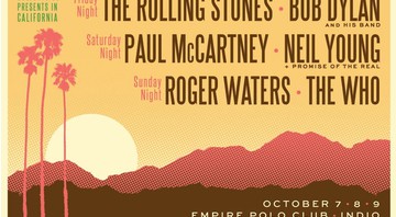 Cartaz do Desert Trip, festival que reúne Rolling Stones, Paul McCartney, Neil Young, Roger Waters, Bob Dylan e The Who - Reprodução