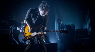 Thom Yorke durante show do Radiohead em Londres, em maio de 2016 - Rex Features/AP