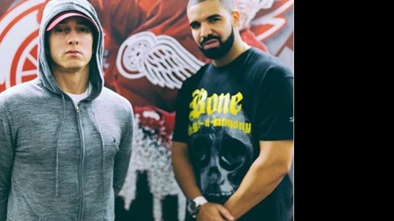 Os rapper norte-americanos Drake e Eminem - Reprodução/Instagram