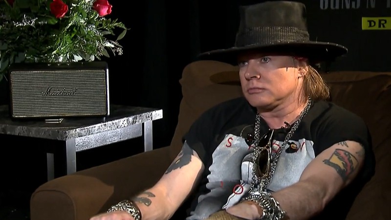 Axl Rose, vocalista do Guns N' Roses, em entrevista ao <i>Fantástico</i>, da TV Globo - Reprodução/Vídeo