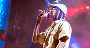 O rapper norte-americano Wiz Khalifa em show da turnê <i>The High Road</i> (2016) em Los Angeles, nos Estados Unidos - Rex Features/AP