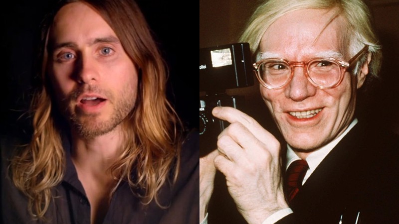 Jared Leto e Andy Warhol - Reprodução/AP
