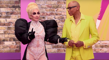 Lady Gaga e RuPaul no episódio de estreia da nona temporada de <i>RuPaul's Drag Race</i> - Reprodução