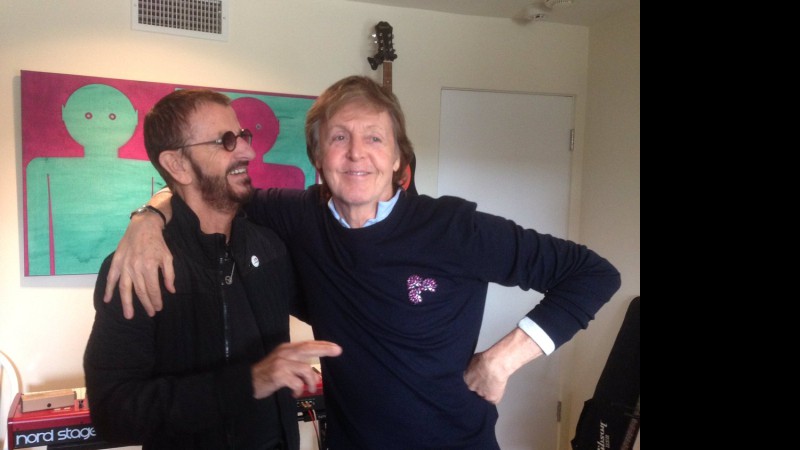 Paul McCartney e Ringo Starr em estúdio - Reprodução