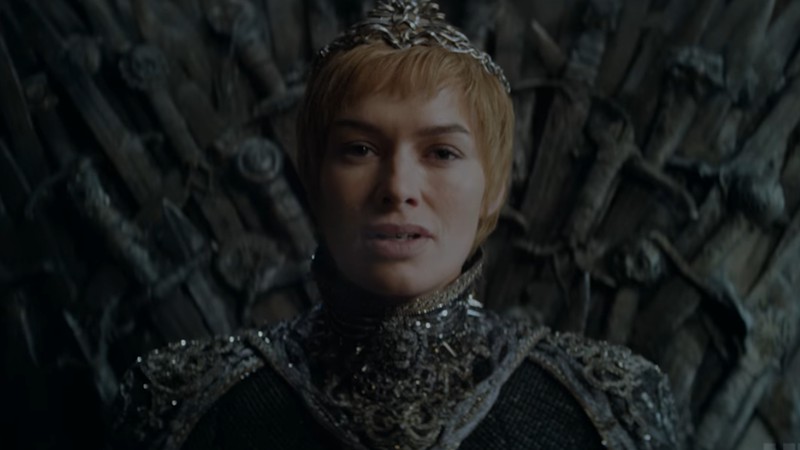 Cersei Lannister em cena do teaser da sétima temporada de <i>Game of Thrones</i> - Reprodução/Vídeo