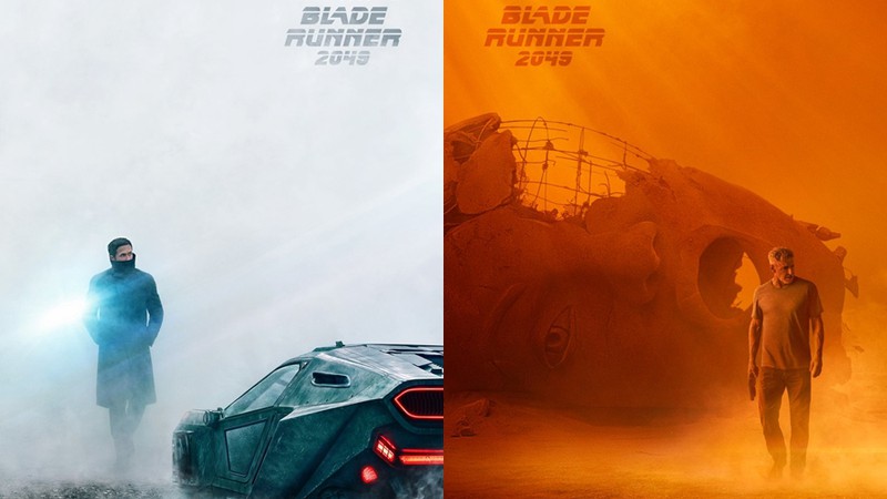 Os cartazes de <i>Blade Runner 2049</i> com Ryan Gosling e Harrison Ford - Divulgação