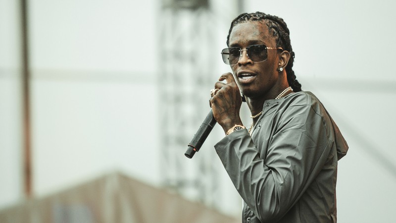 O rapper norte-americano Young Thug durante performance no festival Roskilde, na Dinamarca - Rex Features/AP