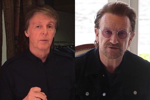 Paul McCartney e Bono em "Why Are You Inconvenient?" - Reprodução/Vídeo