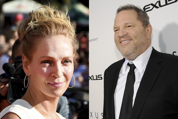 Uma Thurman e Harvey Weinstein - AP