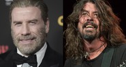 O ator John Travolta e o músico Dave Grohl, líder do Foo Fighters - Richard Shotwell/Invision/AP/Marcos Hermes